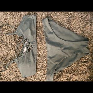 Green strappy Shein bikini